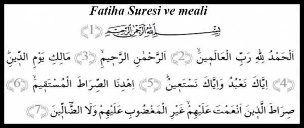 Fatiha Suresi ve meali